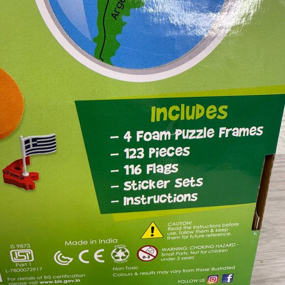 Imagimake Mapology World & USA Puzzle Set Flags Capitals Foam Frames Educational - Picture 5 of 13